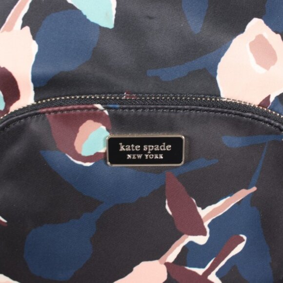 Kate Spade New York Floral Nylon Backpack Black Multicolor main image 8